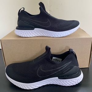 NIKE EPIC PHANTOM REACT FLYKNIT BLACK WHITE
